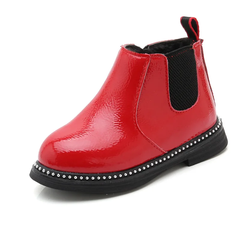 3-12 years NEW Girls Leather Boots Boys Shoes Spring Autumn PU Leather Children Boots Fashion Kids Boots Warm Winter Boots