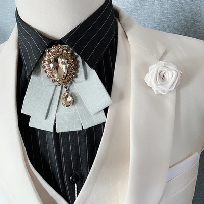 Free Shipping New male fashion Men's Wedding Groom Party Hosts Flower Collar flower Bow Tie pocket towel set 2 PCS SET - Цвет: set 26
