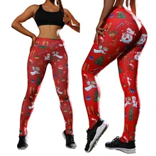Leggings Women Red Christmas Printing Sportswear Push Up Womens Leggins High Waist Elasticity Seamless Females Training Soft Leggings Women Red Christmas Printing Sportswear Push Up Womens Leggins High Waist Elasticity Seamless Females Training Soft
