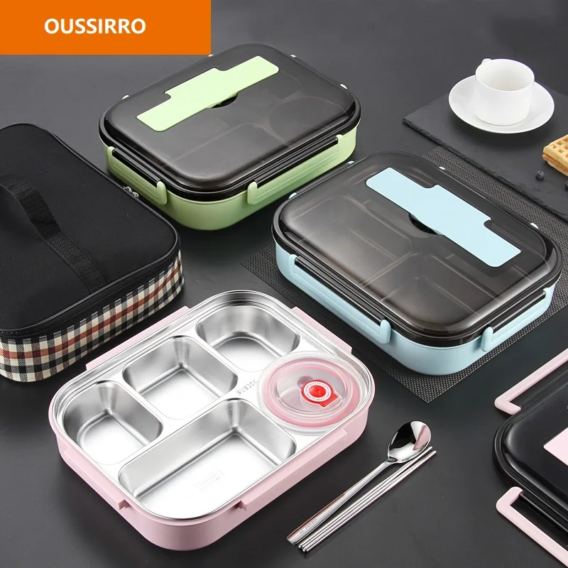 304 Stainless Steel Thermos Thermal Lunch Box Set Kid Adult Bento Boxs