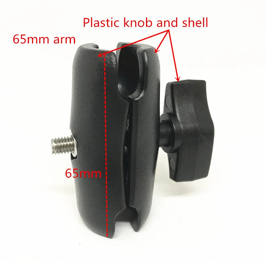 6.5cm plastic A type Jadkinsta 6 см, 6,5 см, 9 см, 9,5 см, 15 см, алюминиевый или пластиковый корпус, двойная розетка для 1 дюймового шарового крепления, основы для Gopro Hero7 - Цвет: 6.5cm plastic A type