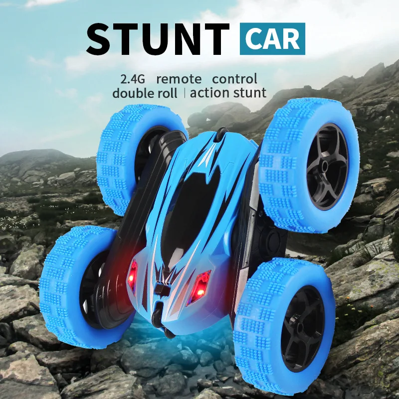 

Double-sided Fall-resistant Rotating Roll Stunt Car Four-wheel Drive Children's Toy Dump Truck Remote Control Car RC Wireless