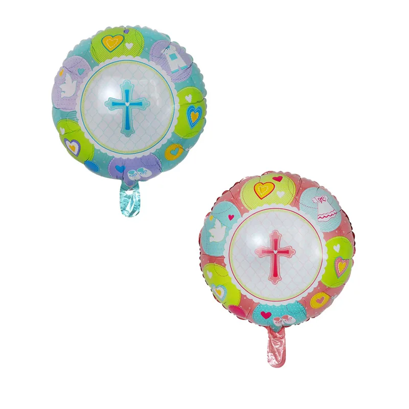 

50pcs New Cross Foil Balloons Easter balloons Christening First Communion Eucharist Religious Party Decorations Jesus Pentecost