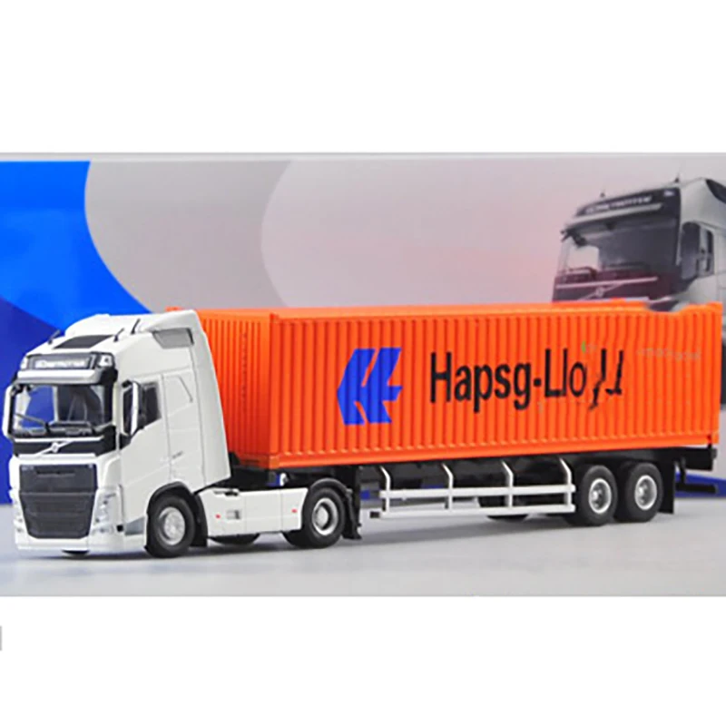 

1:50 Alloy Metal Truck Trailer Container Cargo Logistics Car Maersk Diecast Model Engineering Vehicle Model Toy garnish display