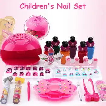 

Child Nail Set Kids Cosmetics Toy Fun Nail Set With 6 Nail Polishes Cosmetics Makeup Toy Peelable Nail Polish Girl Makeup toy