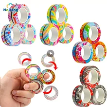 Anneau de Spinner magnétique anti stress pour enfants et adultes, nouveauté, 3 pièces