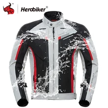HEROBIKER Осень Зима мотоциклетная мужская куртка водостойкий ветрозащитный Мото куртка для верховой езды гоночный мотоцикл одежда защитное снаряжение