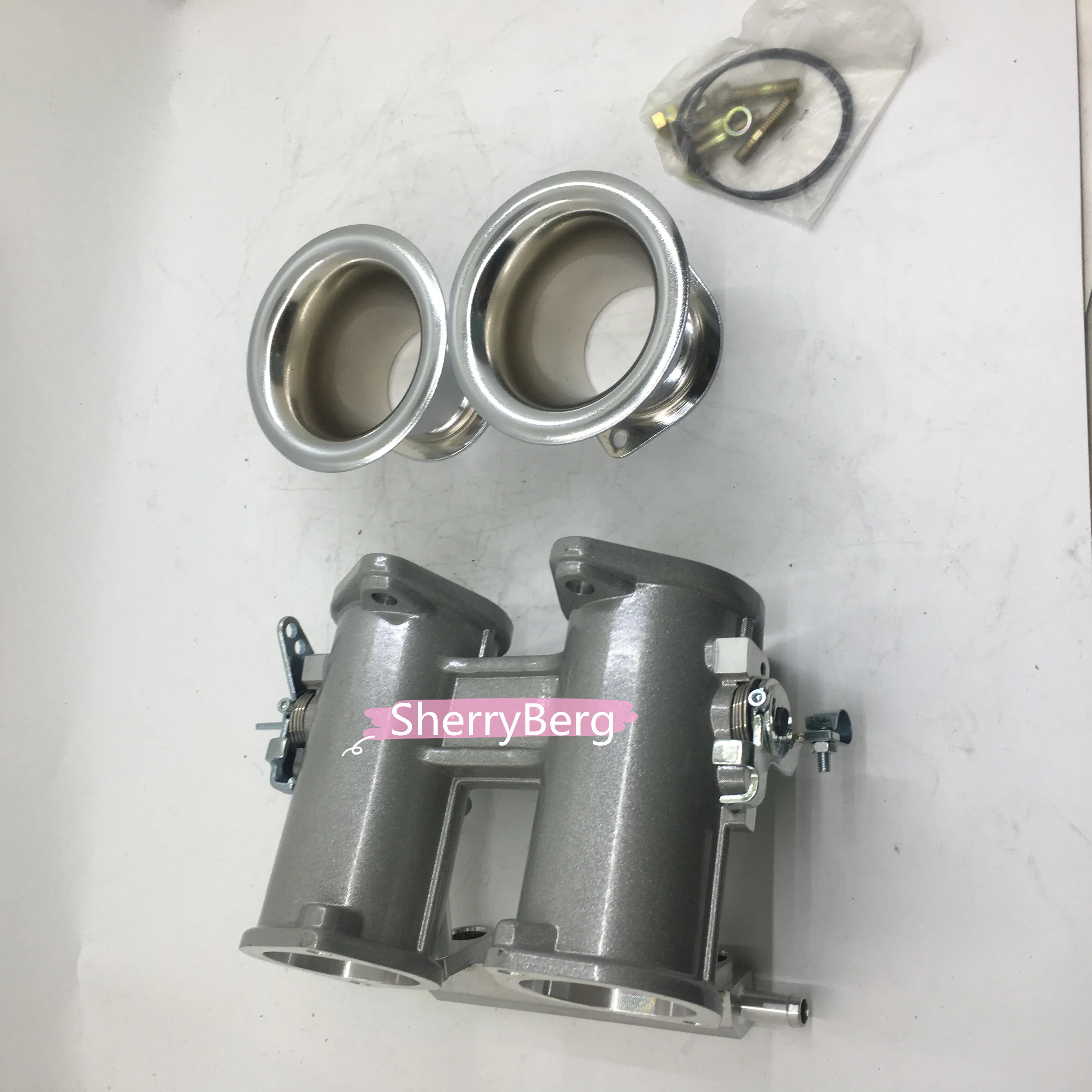 SherryBerg 48dcoe 48 dcoe 48mm DCOE 트윈 스로틀 바디, Weber/Dellorto/Solex DCOE/A 기화기용 연료 레일 에어혼 포함