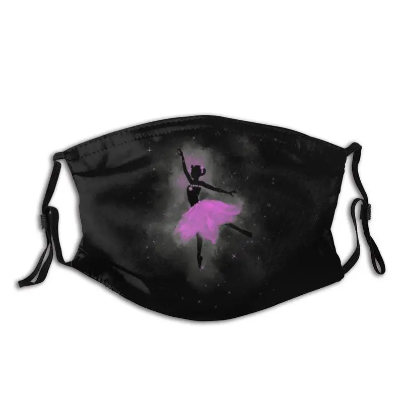 Ballerina Dancing Ballet In Outer Space Face Mask Anti Dust Dance Dancer with Filters Protection Respirator Mouth Muffle | Аксессуары