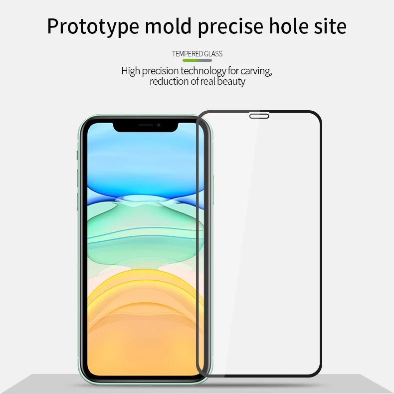 Для iPhone 11 6,1 дюймов стекло закаленное MOFi для iPhone 11 Защитная пленка для полного покрытия закаленное стекло