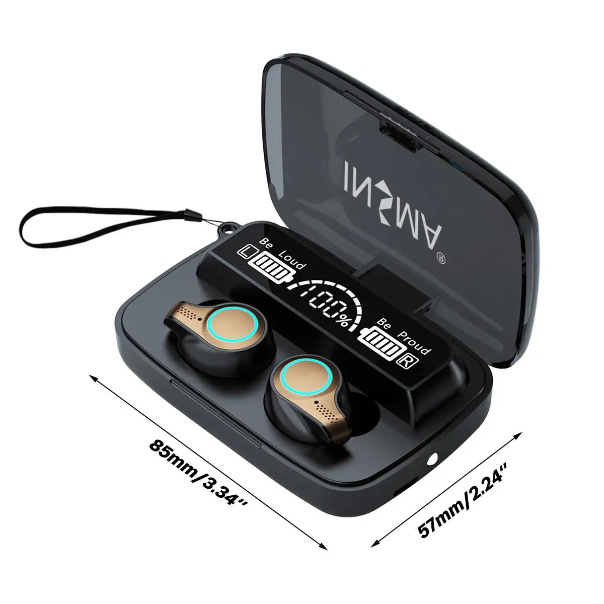 Bluetooth 5.1 Wireless Headphones with Mic Sports Waterproof TWS Bluetooth Earphones Touch Control Wireless Headsets Earbuds