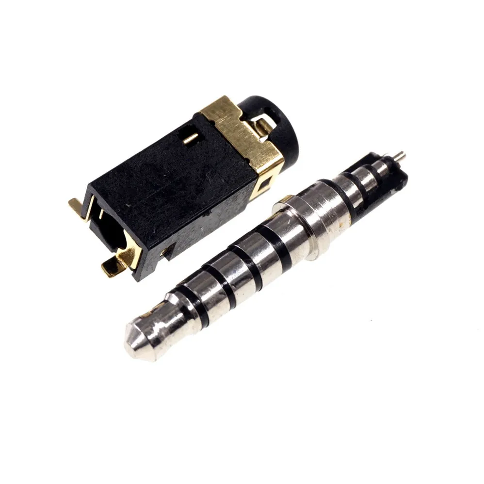 Conector de teléfono macho hembra de 5 polos, 3,5mm, enchufe de 5 pines y auriculares estéreo, tipo SMD, reflujo, soldable, DC30V, 0.5A, Rohs, 5 uds.|jack 3.5mm|jack jacksolder soldering - AliExpress