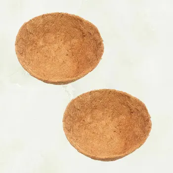 

2 Pcs 30CM Half Ball Shape Coconut Flowerpot Liner Cushion Pot Mat Creative Coconut Plant Base Pad Flowerpots Bottom for Office