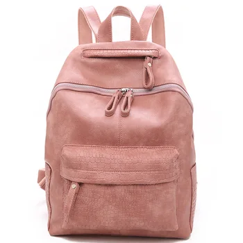 

Retro PU Leather Backpack for Women Large Capacity Travel Backpacks Bags College Student School Backpack Vintage Shoulder Bag