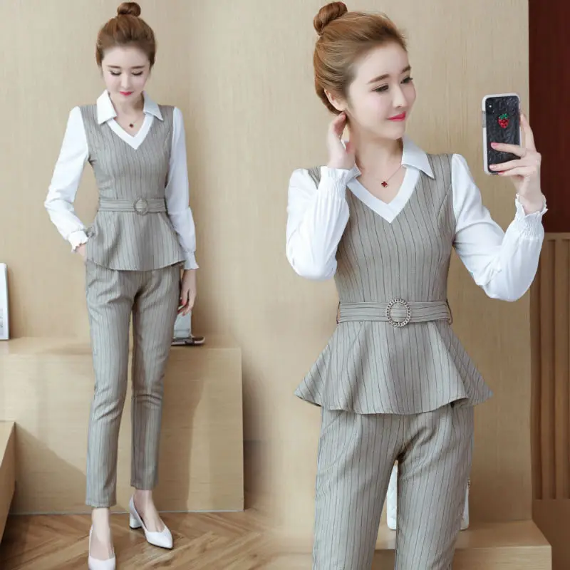 

Commuting Wear Graceful Fashion Set Debutante Slim Fit Slimming Elegant WOMEN'S Dress Fashionable Two-Piece Set
