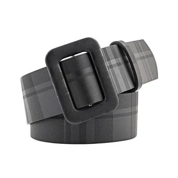 

New Fashion Striped Pattern Wide Belt PU Leather Slim Adjustable Belt Women Waist Band