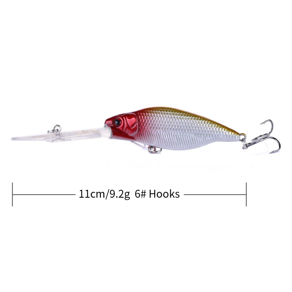 Iscas de Pesca Olhos para a Pesca da Carpa Centímetros Baixo Corrico Minnow Isca Artificial Duro Crankbait Wobblers 3d 80pcs 11 9.2g 7 Iscas De Pesca Isca Artificial Duro Crankbait
