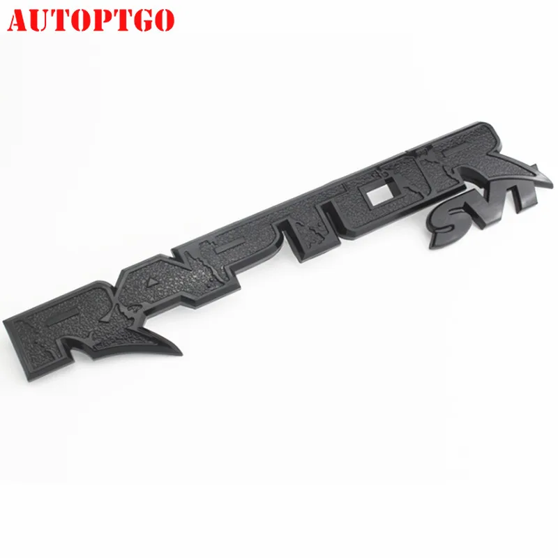 Автомобильный стиль 3D письмо RAPTOR SVT логотип наклейка табличка с эмблемой Фирменная пластинка Наклейка для Ford Raptor F150 Focus Mustang Escape - Цвет: Black