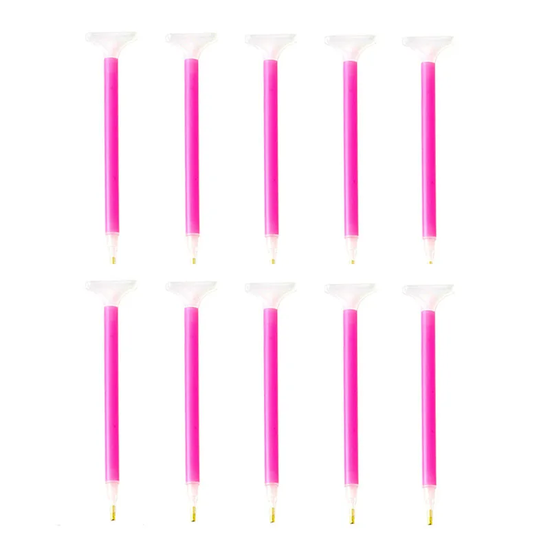 Diamond Painting Pen 10Pcs Diamond Painting Pens Point Drill Tool Double-headed Stitch Pens Square Round Drill Embroidery Mosaic DIY Hand Craft Tool