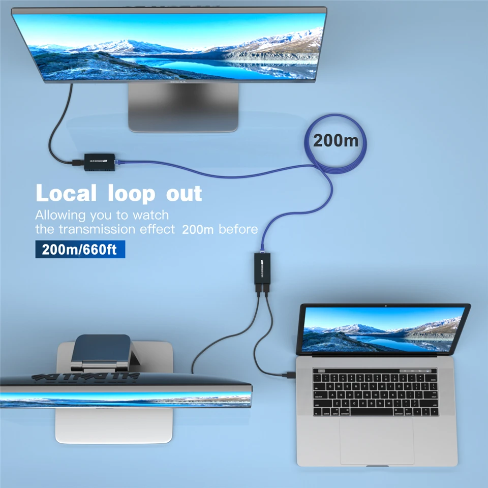 Extensor de Sinal Utensílio de Rede Hdmi Mbps Ethernet Lan 1080 m 2022 Zy-dt236 - Image 4