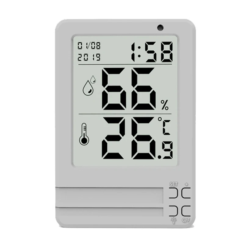 LCD Digital Thermometer Hygrometer Alarm Clock Calendar Weather Station Desk Temperature Humidity Meter Barometer Indoor | Обустройство