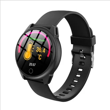 

sport bluetooth smart watch women body temperature Measure Smart band men smartwatch full touch round screen smart watch