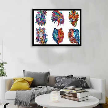 

DIY 5D Diamond Painting Kit for Adults Diamond Art Kit,Paint with Diamonds Embroidery Painting Cross Stitch - 6 Animals