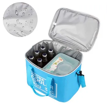 

Outdoor Oxford Cloth Carry With Handles Large Capacity Practical Cooler Lunch Bag Storage Zipper Picnic Aluminum Foil Fashion