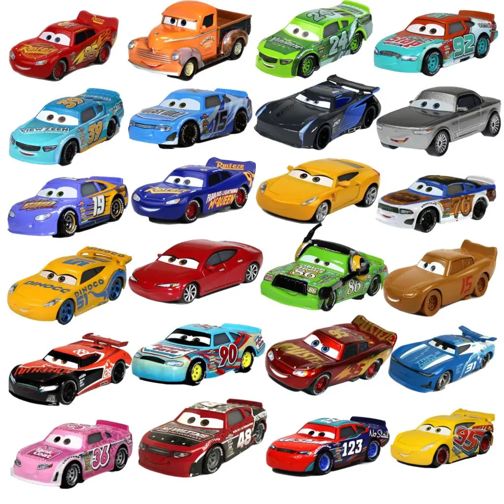 

1:55 Disney Pixar Cars 2 3 Lightning McQueen Mater Jackson Storm Ramirez Diecast Vehicle Metal Alloy Boy Kid Toys Christmas Gift