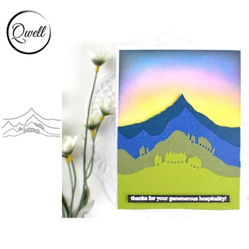 

QWELL Mountain Peak Metal Cutting Dies for Scrapbooking and Card Making Paper Embossing Craft New 2020 die cuts