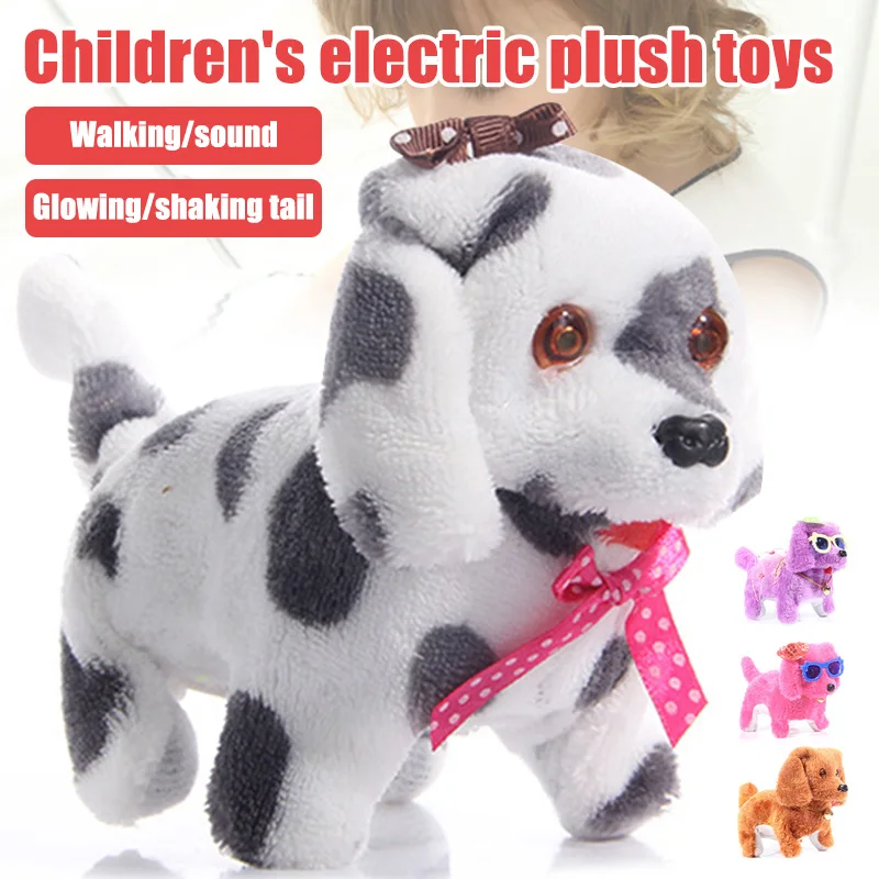 Plush Dog Toys Electronic Dog Barking Lighting Walking Puppy Toy