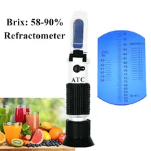 Brix – réfractomètre à haute Concentration 3 en 1 pour le miel, 58% ~ 92%, outil de mesure ATC pour le sucre, les abeilles, les aliments et l'eau, avec boîte de vente au détail, 40% de réduction