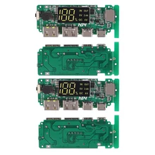 

USB 4PC 18650 DIY Dual Power Bank Board Charging Board 5V 2.4A Mobile Power Bank Module Lithium Battery Charger Board Protection