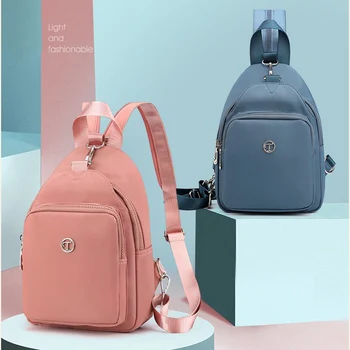 

High Quality Bookbag Women Backpack Fashion Travel Female Rucksack Nylon Teenage Casual School bag Chest Shoulder Bag