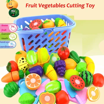 

Fruit Vegetable Food Cutting Set Reusable Role Play Pretend Kitchen Kid Toy Kitchen Knife Fun Toy Gift Tools For Baby Kids