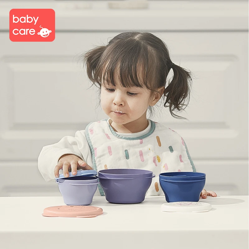 Babycare 3 шт. детская пищевая добавка чаша для детского питания мультфильм анти-осень холодильная портативная детская посуда чаша