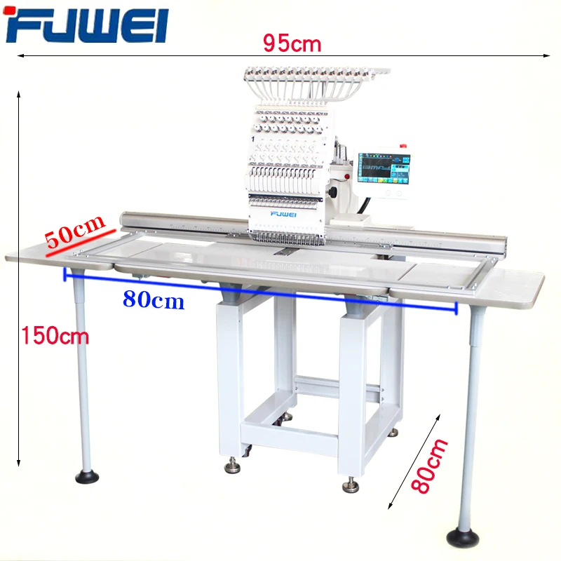 Fuwei вышивальная машина одноконцевая Удлиняющая 50*80 см 15 игл готовая одежда вышивка шляпа вышивка носки вышивка