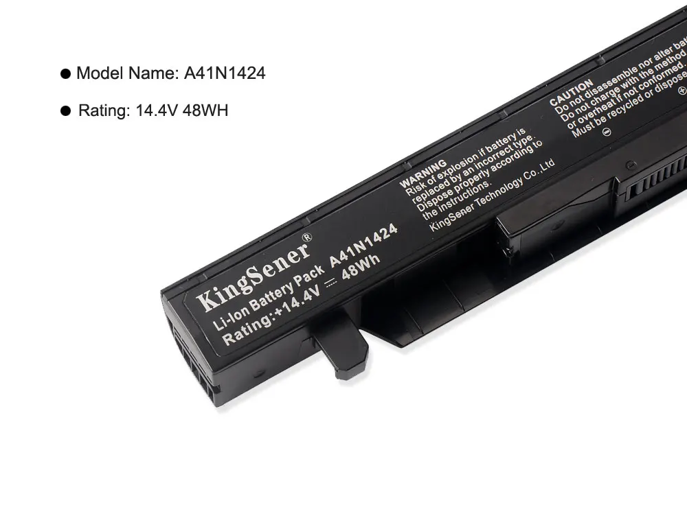 Skup KingSener 14.4V 48WH A41N1424 bateria do laptopa asus ROG ZX50 ZX50J ZX50JX ZX50V ZX50VW GL552 GL552VW GL552J GL552JX GL552V
