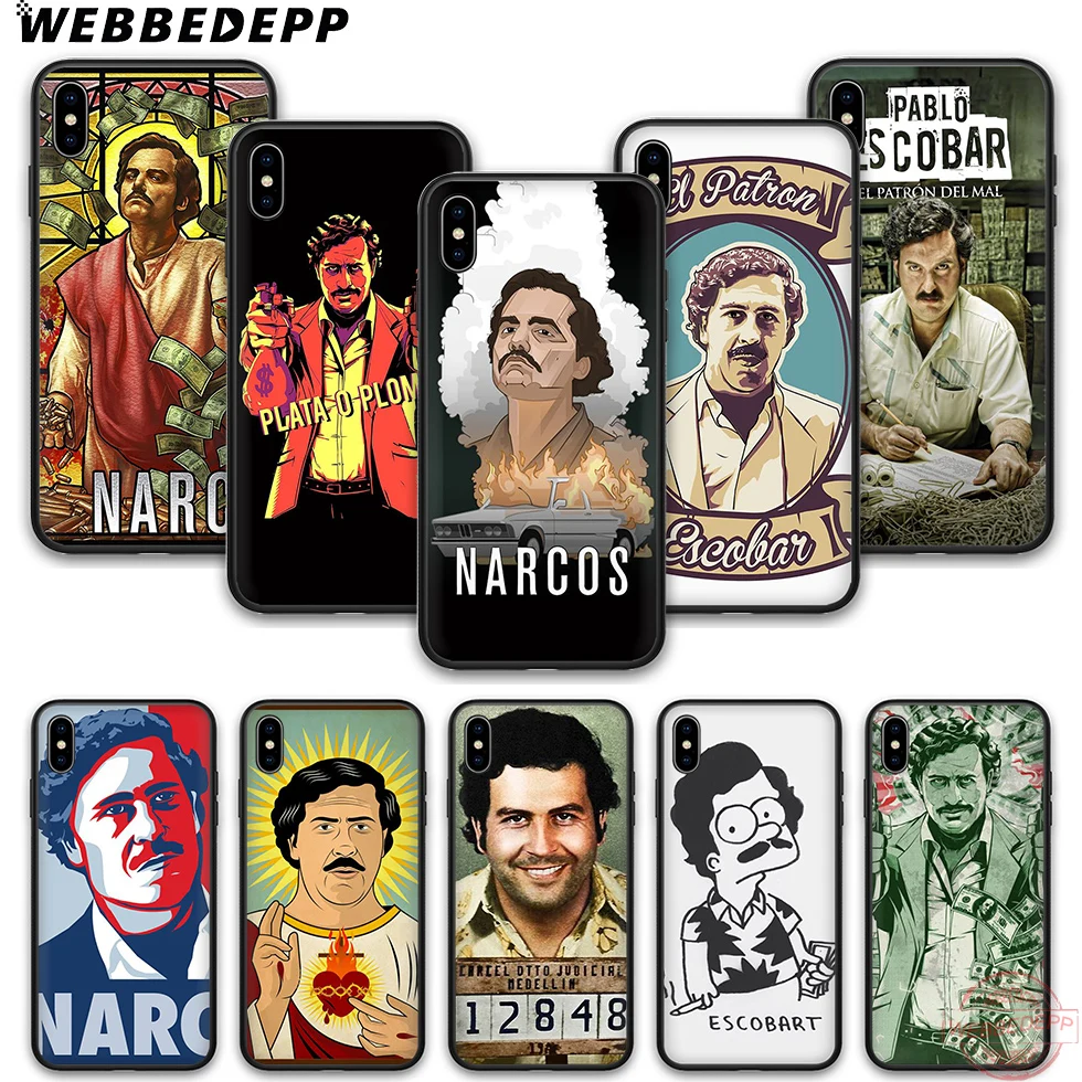 WEBBEDEPP Pablo Escobar Дизайн Мягкий ТПУ силикон для iPhone 11 Pro Max 5 5S SE 6 6S 7 8 Plus X XS |
