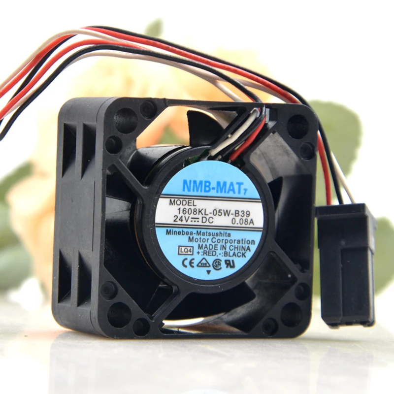 NMB-MAT 1608KL-05W-B39 DC 24V 0.07A высотой 4 см; 40x40x20 мм 3 провода Сервер вентилятор охлаждения
