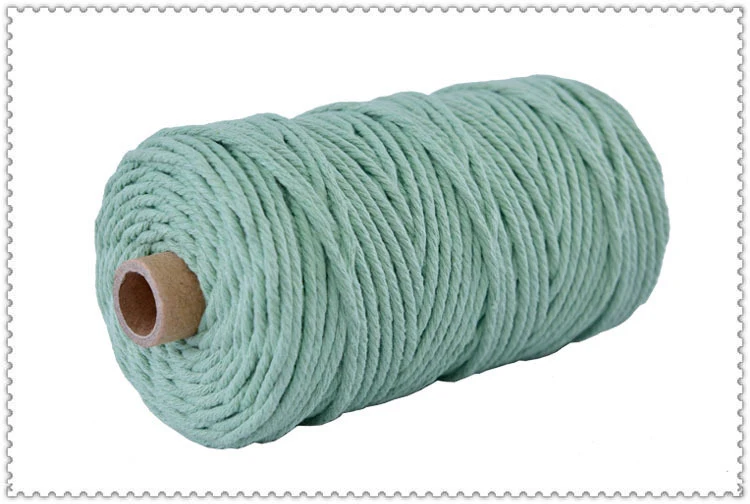 3mm Colorful Cotton Macrame Cord Rope Beige Twisted Cord Craft Macrame String DIY Home Textile Wedding Decorative supply 110yard 