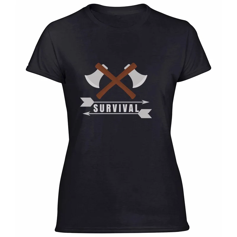 Дизайнерские футболки для мужчин с надписью «Bushcraft Survival-Gift Idea», Хлопковые женские футболки с круглым вырезом и коротким рукавом