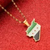 Syria Map Flag Pendant Necklaces Syrians Chain Jewelry 5