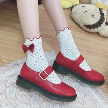 Японские девчачьи точки грибок кружева лук колледж Ветер дикие кружевные носки милые женские носки