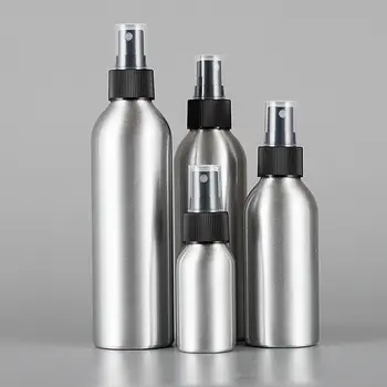 

3pcs/lot 40/50/100/120/150/250ml Empty Aluminum Bottle With Ribbed Sprinkler Spray Bottle Nozzle Cosmetic Container Perfume Vial