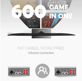 

2020 New Y2 Pro Newest Retro Video Game Console Mini Wireless Console 8 Bit Built in 600 Classic Games AV Output Dual Gamepads