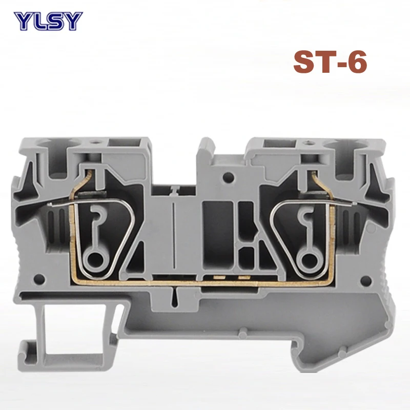 50 шт. Пружинные клеммные колодки ST 6 Morsettiera Din Rail безвинтовое Тип Терминалы Блок