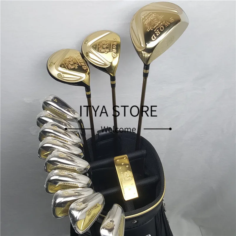 

Golf club katana SWORD club set Driver+3/5 fairway wood+irons+putter and Graphite Golf shaft No bag