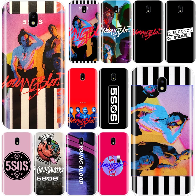 Чехол 5SOS из ТПУ для телефона Samsung Galaxy J4 J5 J6 J8 2018 J3 J7 2017 J7MAX 2016 J3PRO | Мобильные телефоны