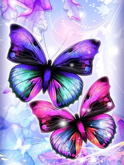 

GATYZTORY 5D DIY Full Square Diamond Painting Mosaic Diamond Embroidery Animal Butterfly Decor Home Picture Of Rhinestone